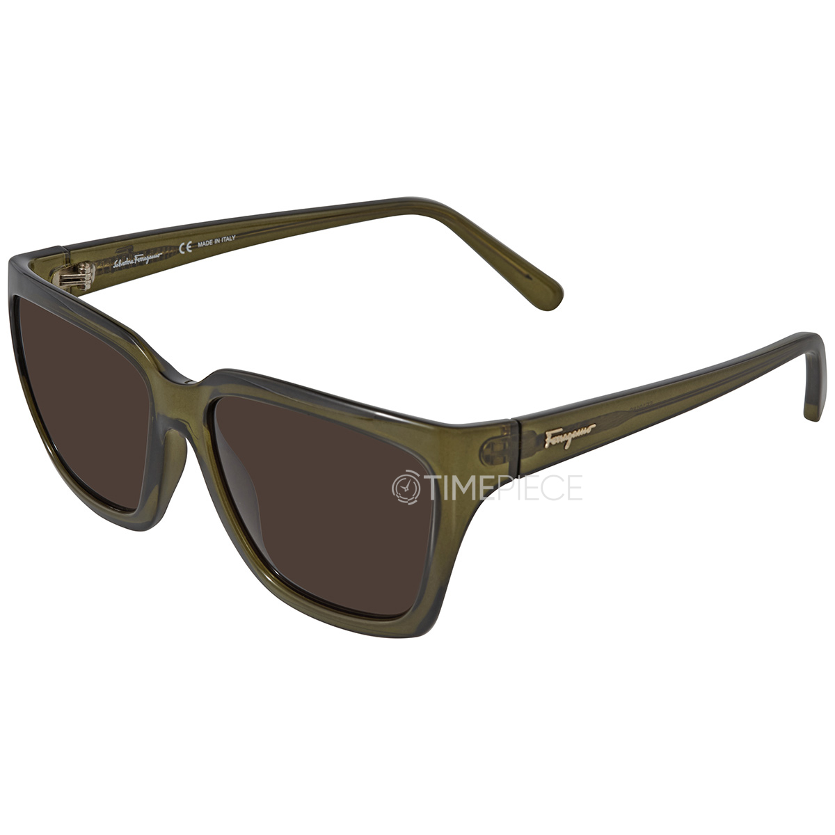 Salvatore Ferragamo Brown Rectangular Ladies Sunglasses Sf1018s 316 59 