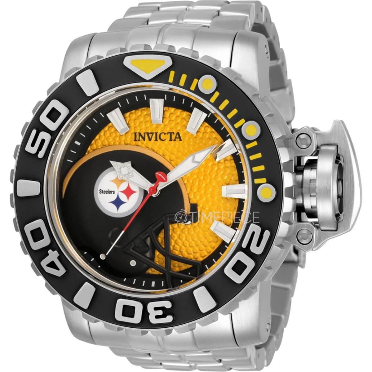 Pittsburg Steelers Bulova Black Tone Quartz Wrisst Watch 