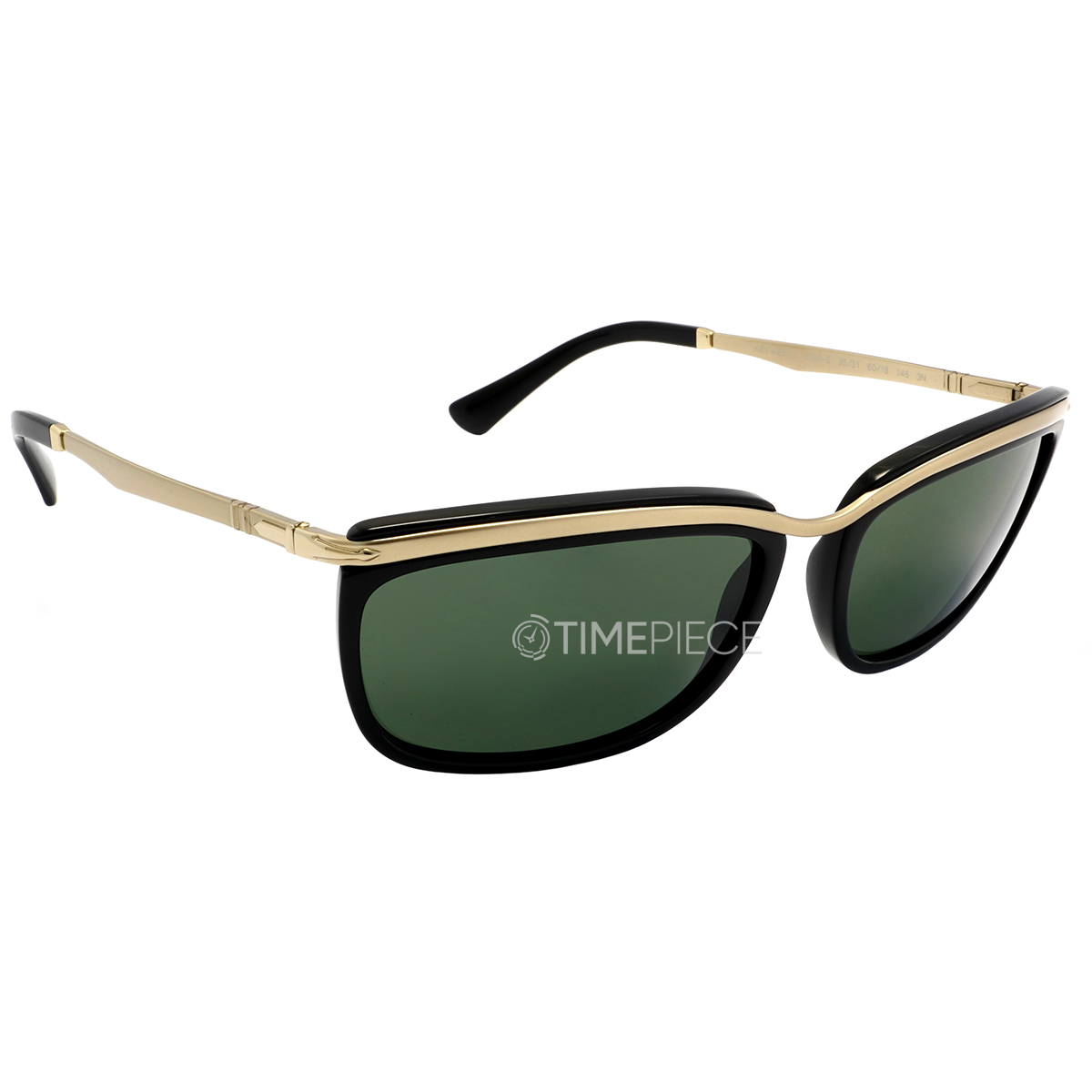 Persol Key West II Green Rectangular Mens Sunglasses PO3229S 95/31 60