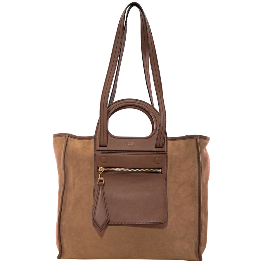 Max Mara Ladies Jito Shopper Bag In Tobacco