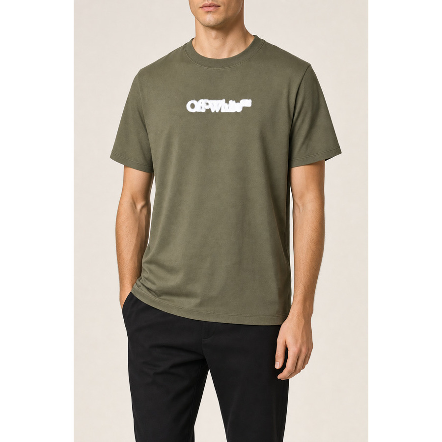 Off-White Mens Winter Moss Cotton Slim Shirt