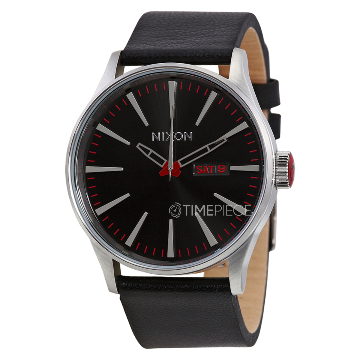 Nixon sentry deals leather black