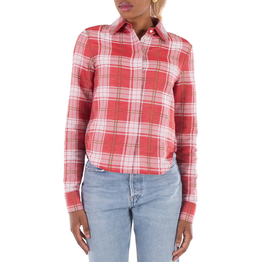 Loewe Check Pattern Long-Sleeved Shirt
