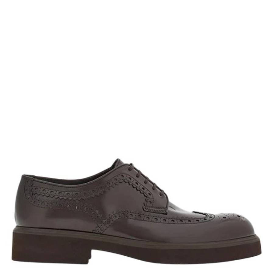 Ferragamo Perforated Detailing Derby Shoes