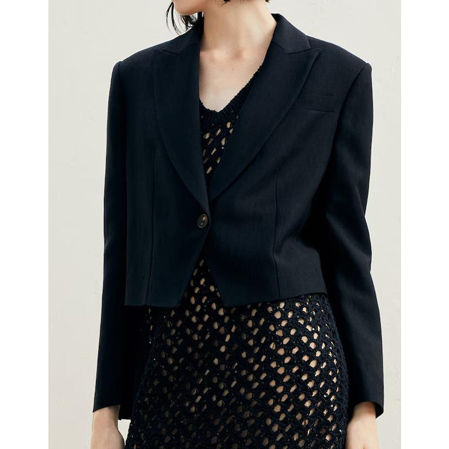 Brunello Cucinelli Black Cropped Blazer