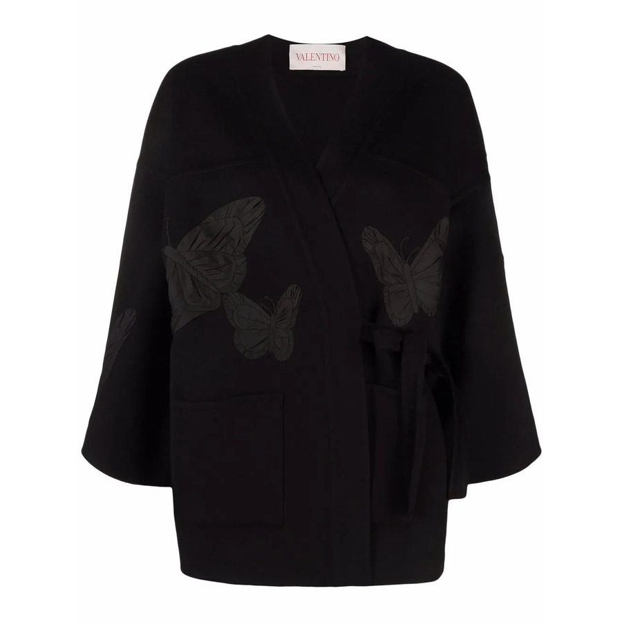 Valentino Garavani Embroidered Butterfly Wrap Jacket