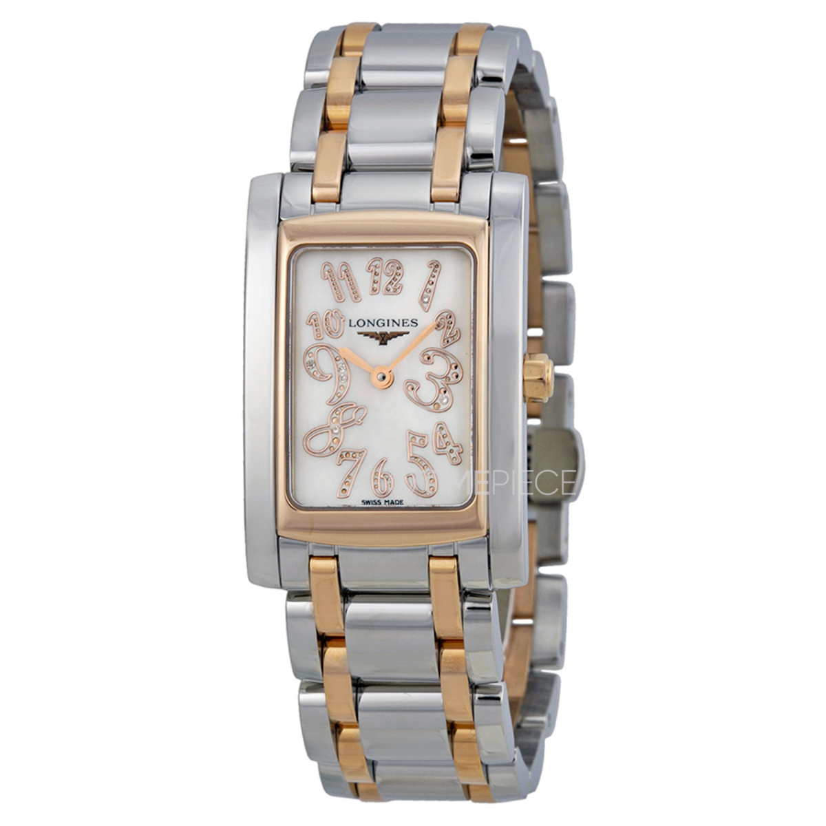 Longines DolceVita Mother of Pearl Dial 18K Rose Gold Ladies Watch L5