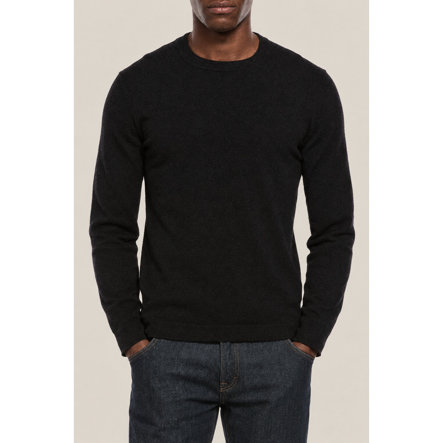 Brunello Cucinelli Men's Black Wool Crew Neck Sweater