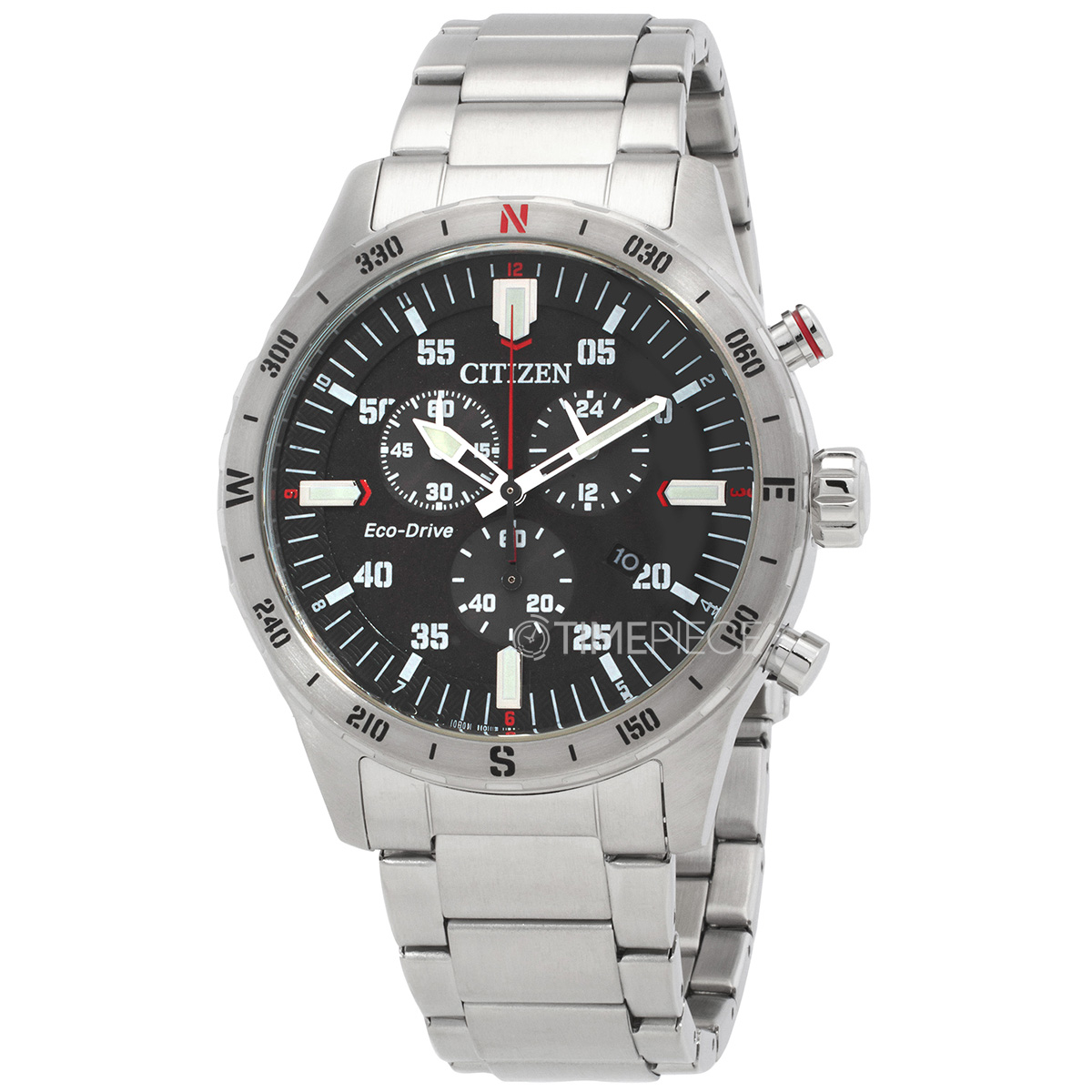 Citizen Chronograph GMT Black Dial Watch AT2520-89E Mens