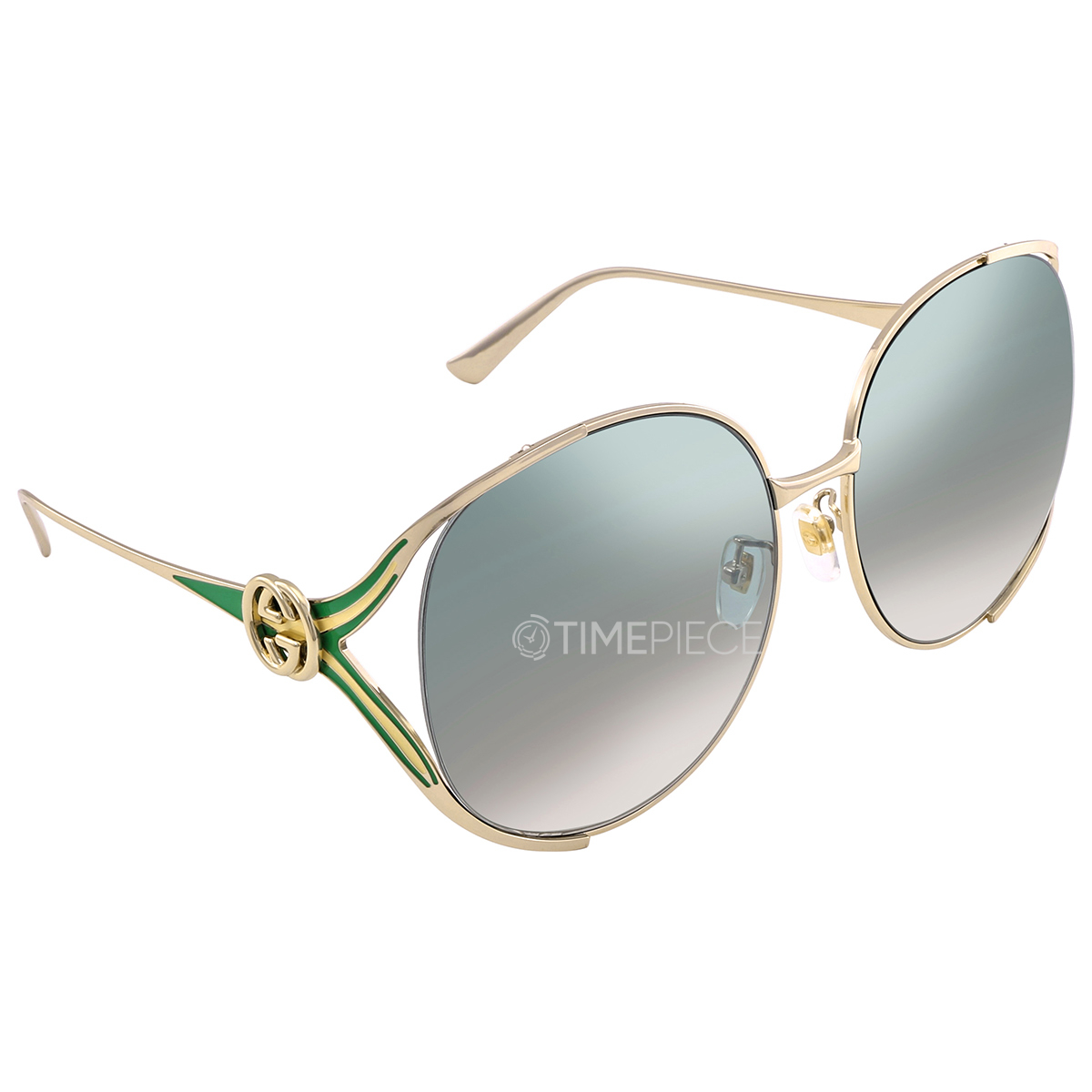 Gucci Gradient Green Oversized Ladies Sunglasses GG0225S 006