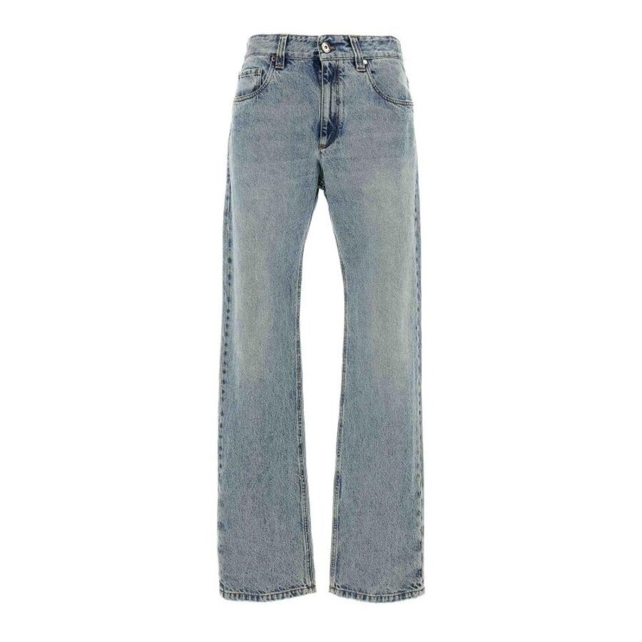 Brunello Cucinelli Wolight Blue Straight Trousers