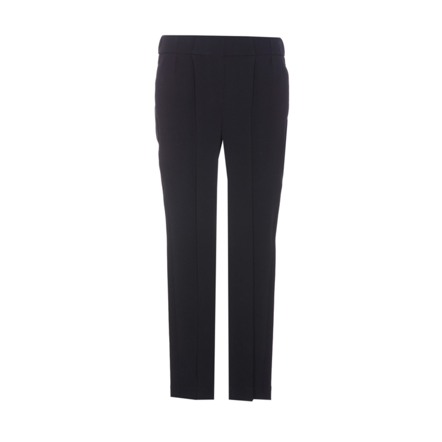 Brunello Cucinelli Navy Tailored Straight-Leg Trousers