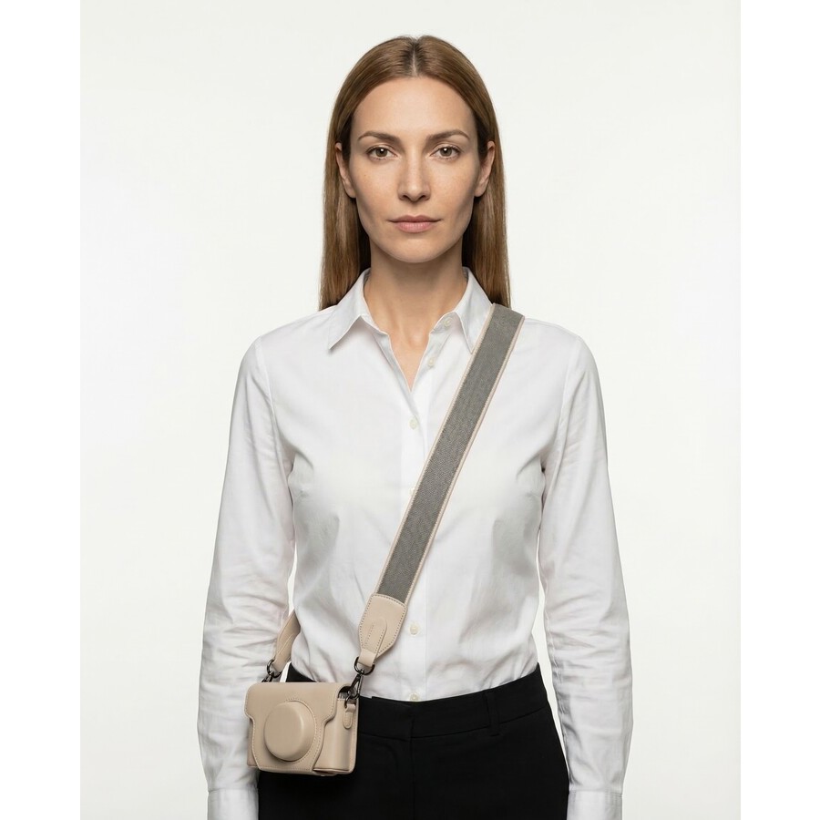 Brunello Cucinelli Beige Leather Shoulder Strap Bag
