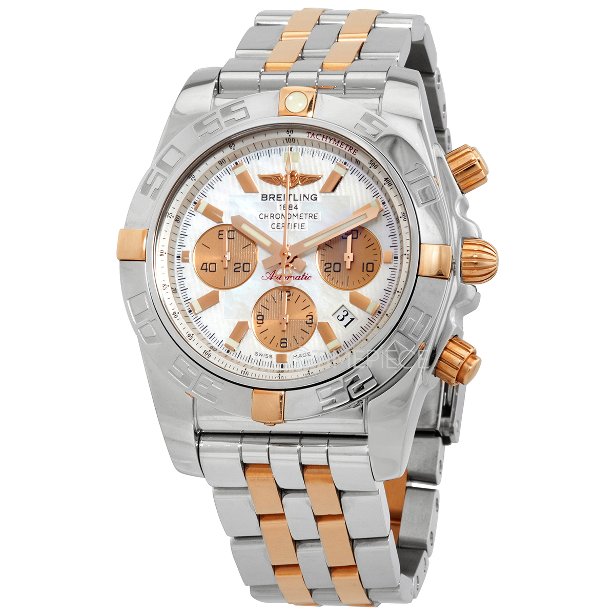 Breitling Chronomat 44 Chronograph Automatic Mens Two Tone Watch