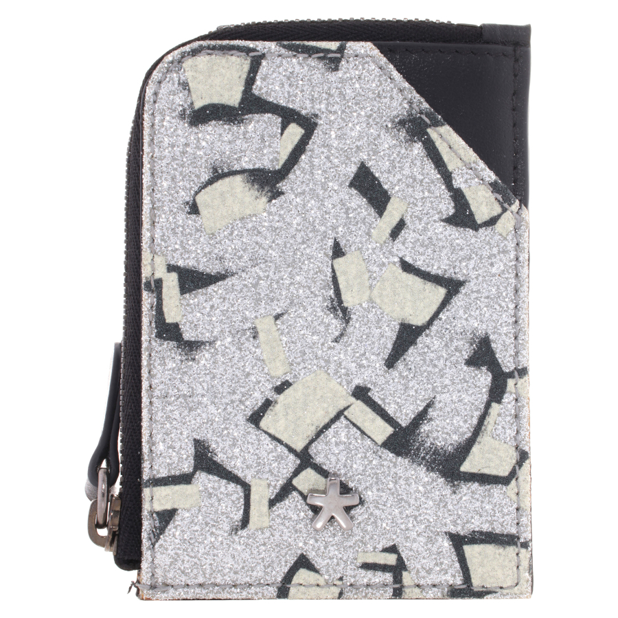 Jimmy Choo Artwork Glitter Fabric JC Cardholder