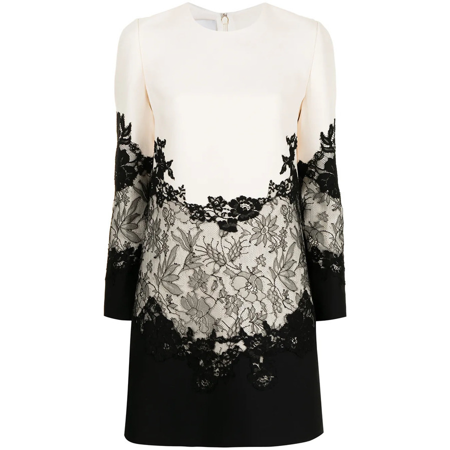 Valentino Garavani Lace-Embellished Shift Dress