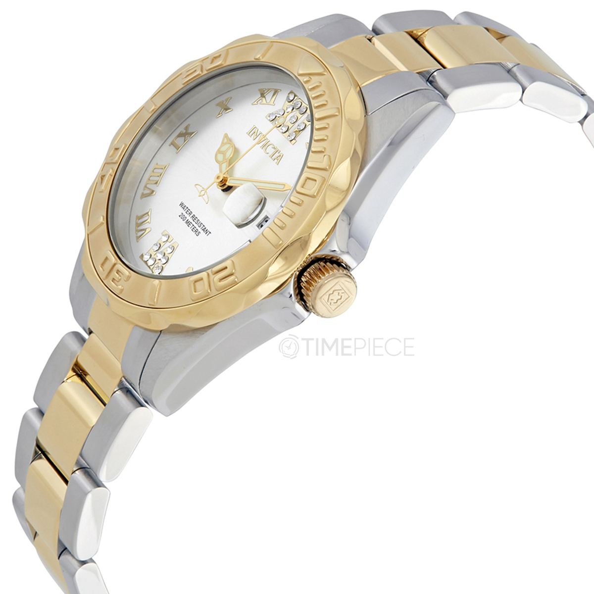  Reloj Invicta 12852 Pro Diver para mujer con esfera dorada y  diseño en dos tonos, detallado con cristales : Invicta: Ropa, Zapatos y  Joyería