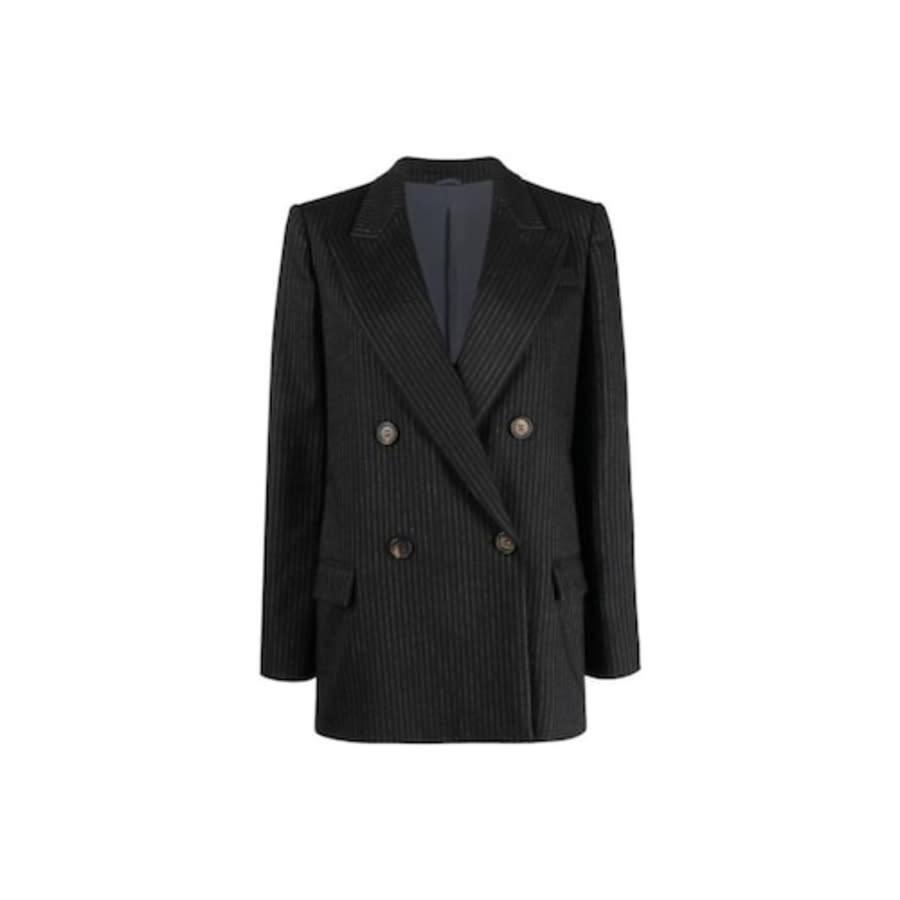 Brunello Cucinelli Pinstripe Double-Breasted Blazer