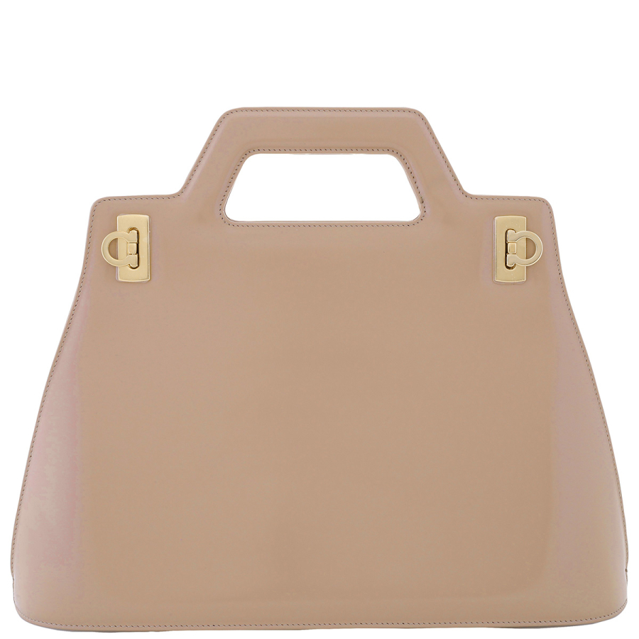 Ferragamo Wanda Top Handle Bag - Beige