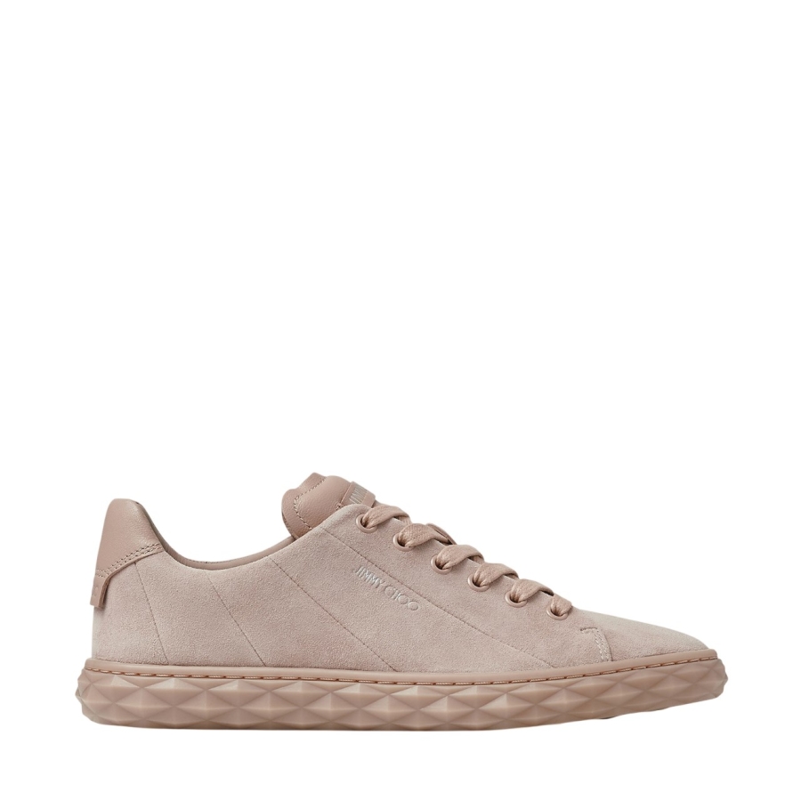 Jimmy Choo Diamond Light / F Ballet Pink Suede And Nappa Low-Top Trainers