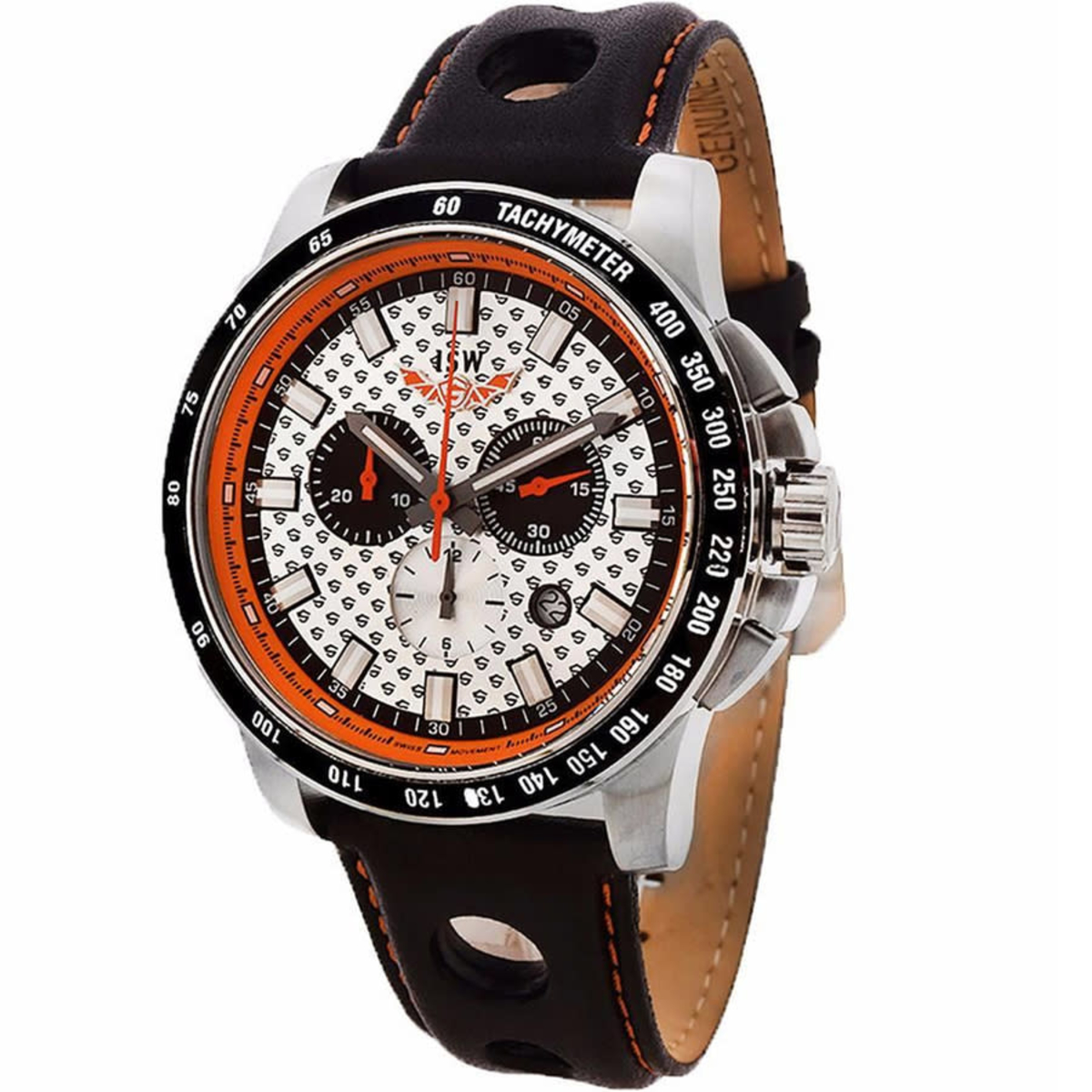 ISW Classic Chronograph Quartz White Dial Mens Watch ISW100501