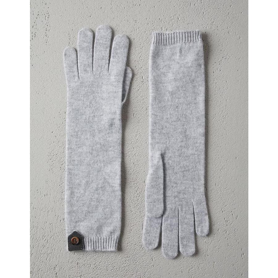 Brunello Cucinelli Pebble Cashmere Opera Gloves