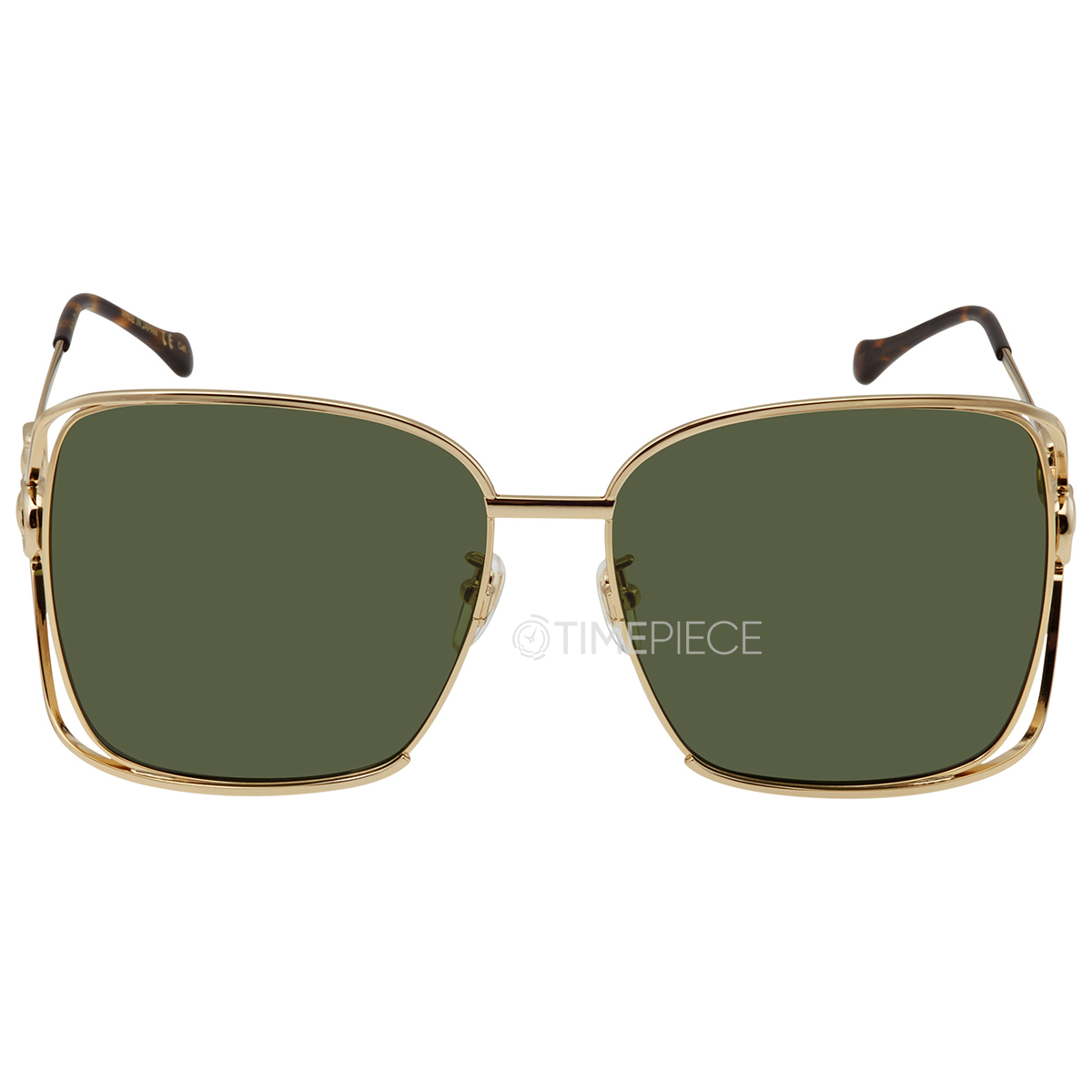Gucci Green Mirrored Square Ladies Sunglasses GG1020S 003 61