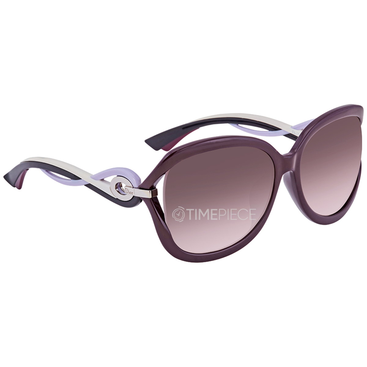 Dior Twisting Burgundy Gradient Square Ladies Sunglasses