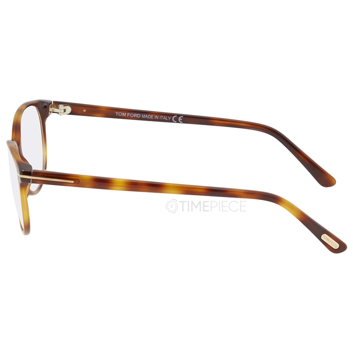 Tom Ford Ladies Blonde Havana Cat Eye Eyeglass Frames FT5421-53-53