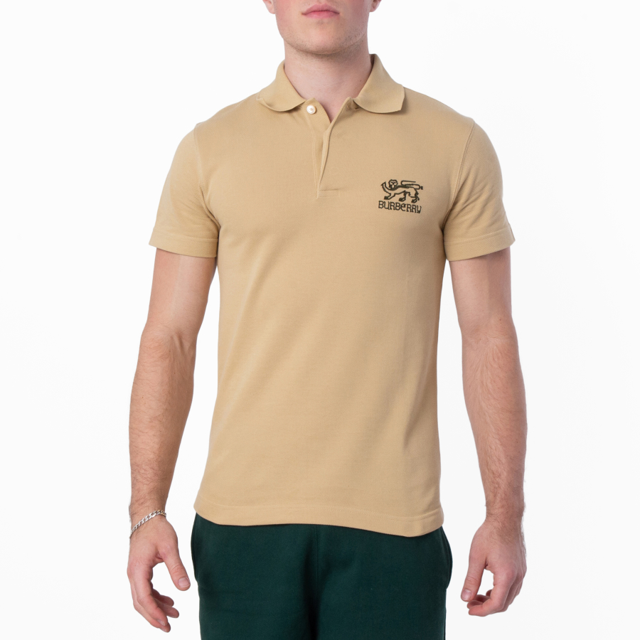 Burberry London Logo Embroidered Cotton Polo Shirt