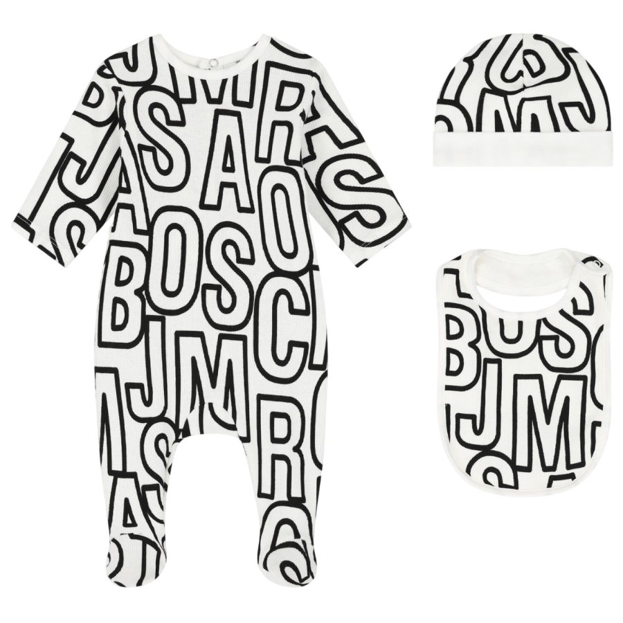 Little Marc Jacobs Logo-Print Babygrow Set