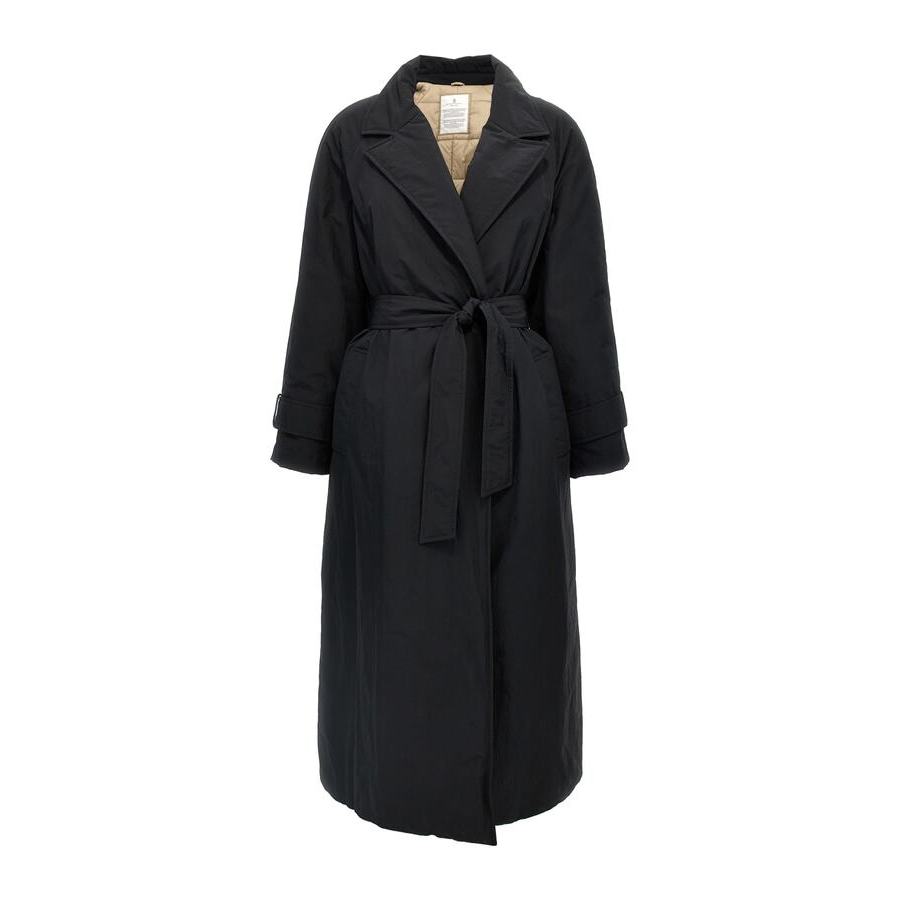 Brunello Cucinelli Women's Black Belted Long Jacket