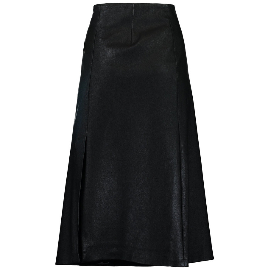 Brunello Cucinelli Womens Black Linen Flared Skirt
