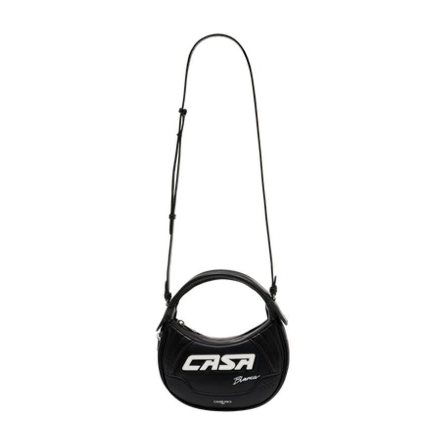 Casablanca Leather Biker Purse Shoulder Bag  Black