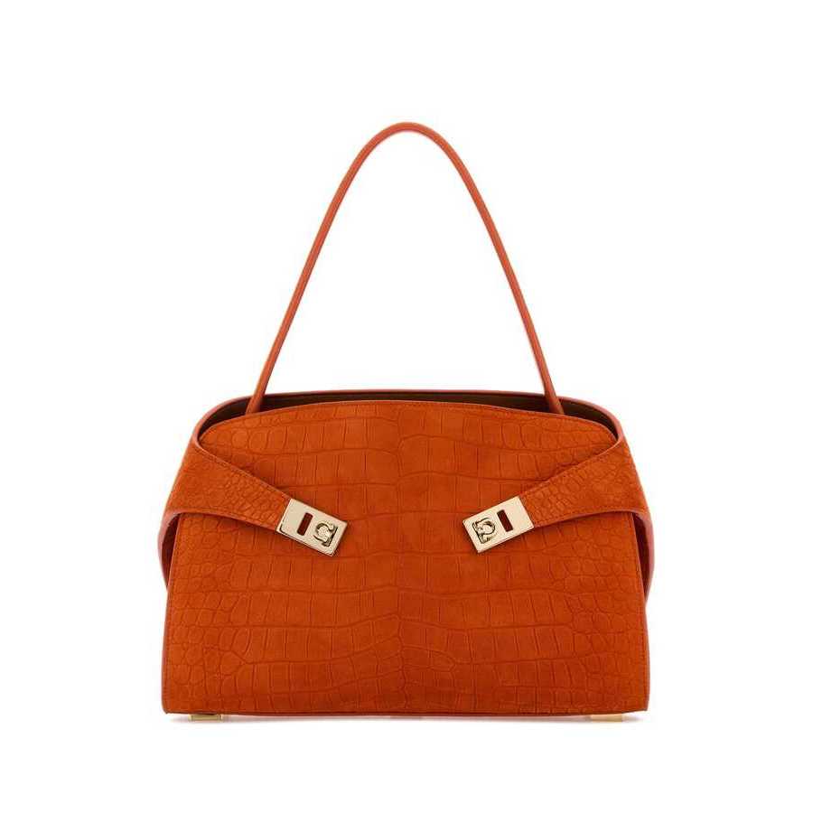 Orange Suede Medium Hug Soft Shoulder Bag Lightsienanaturalerstlightsiena Borse A Mano
