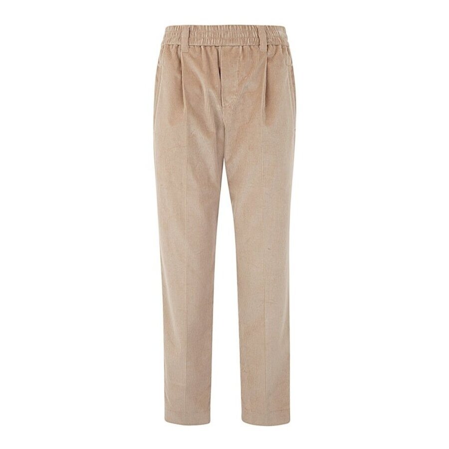 Brunello Cucinelli Womens Brown Cotton Relaxed Trousers
