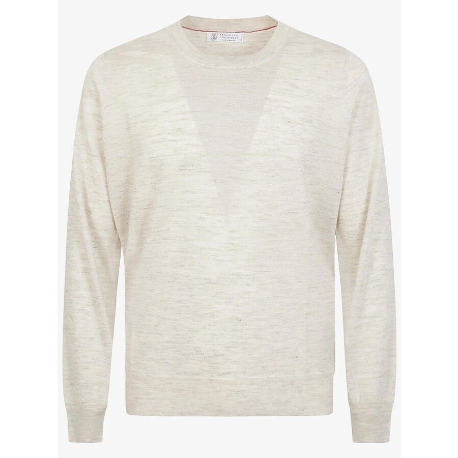 Brunello Cucinelli Light Beige Silk Linen Sweater