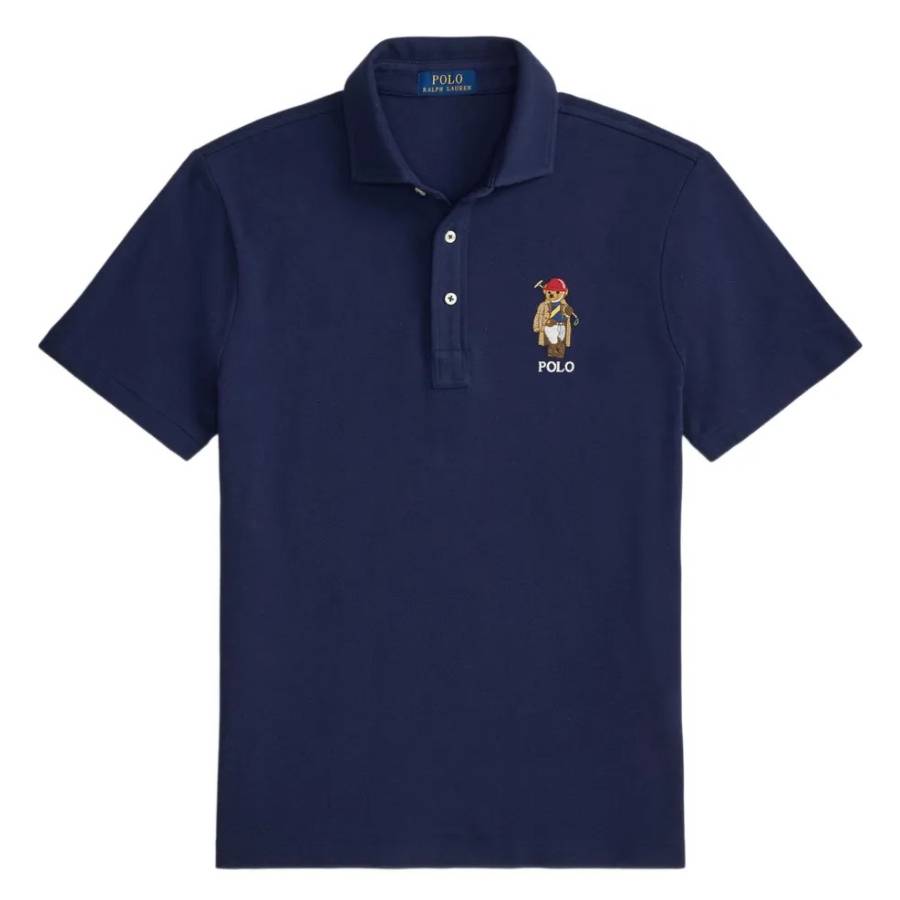 Polo Ralph Lauren Custom Slim Fit Polo Bear Mesh Polo