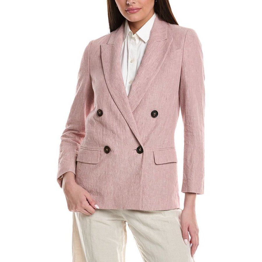 Brunello Cucinelli Wolight Pink Linen Blazer