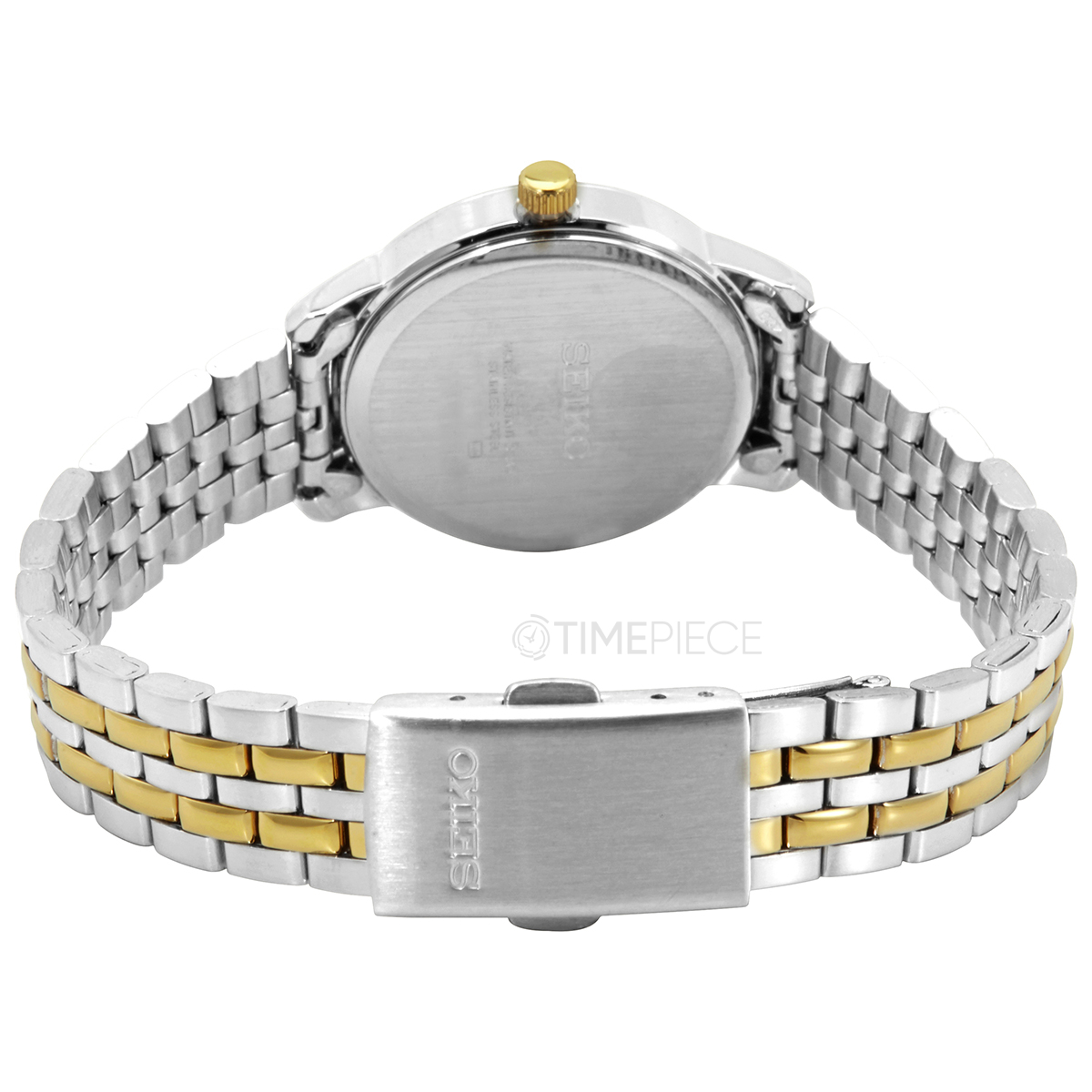 Seiko Quartz White Dial Two tone Ladies Watch SUR661P1