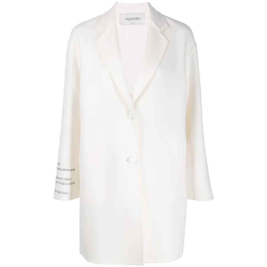 Valentino Garavani Poem Detail Single Breasted Coat