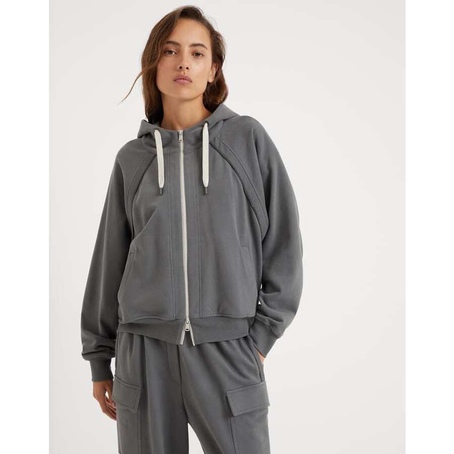 Brunello Cucinelli Wogrey Cotton Zip Hoodie
