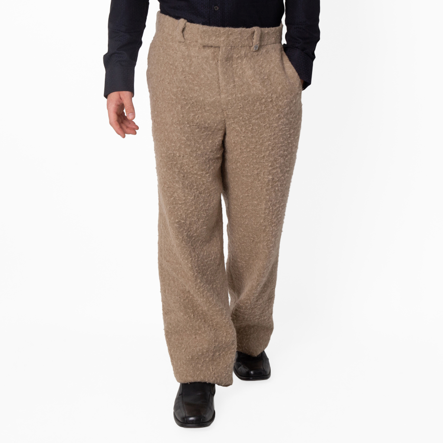 Burberry Linen Wool Blend Tailored Trousers