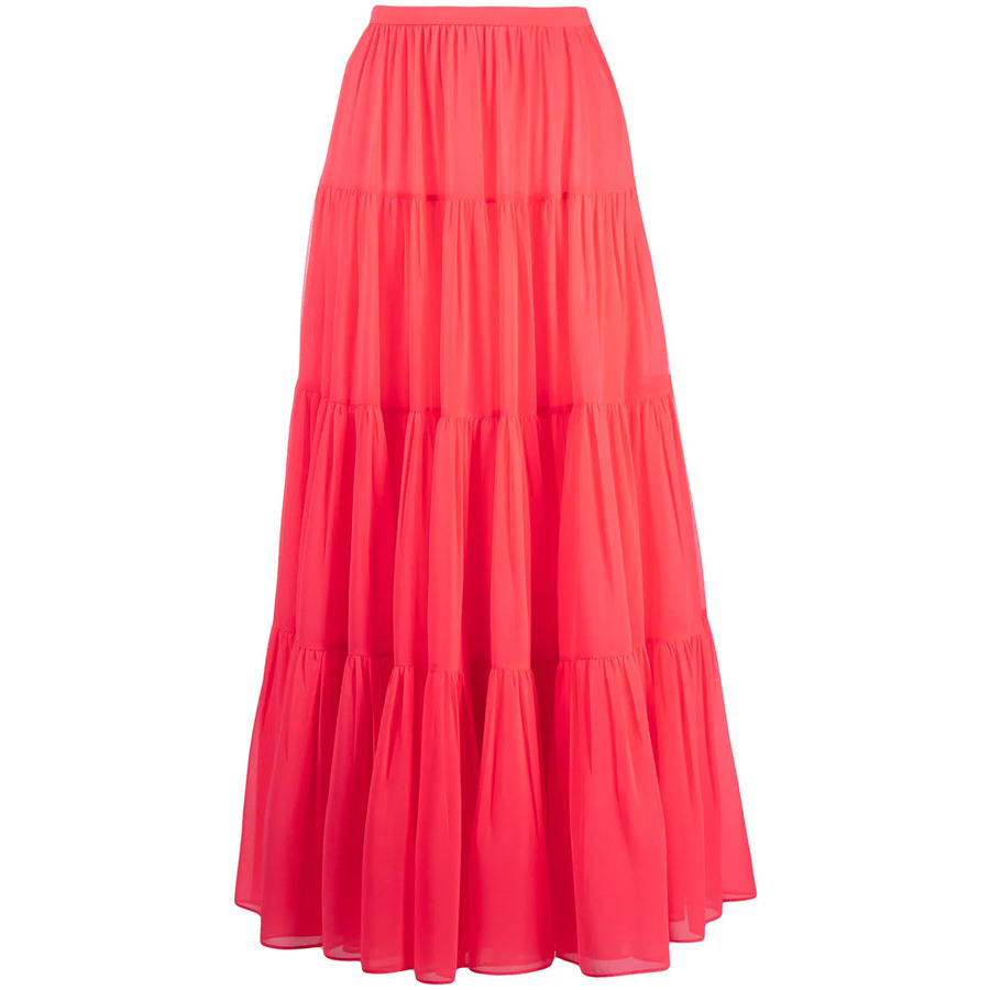 Valentino Garavani Long Tiered Skirt