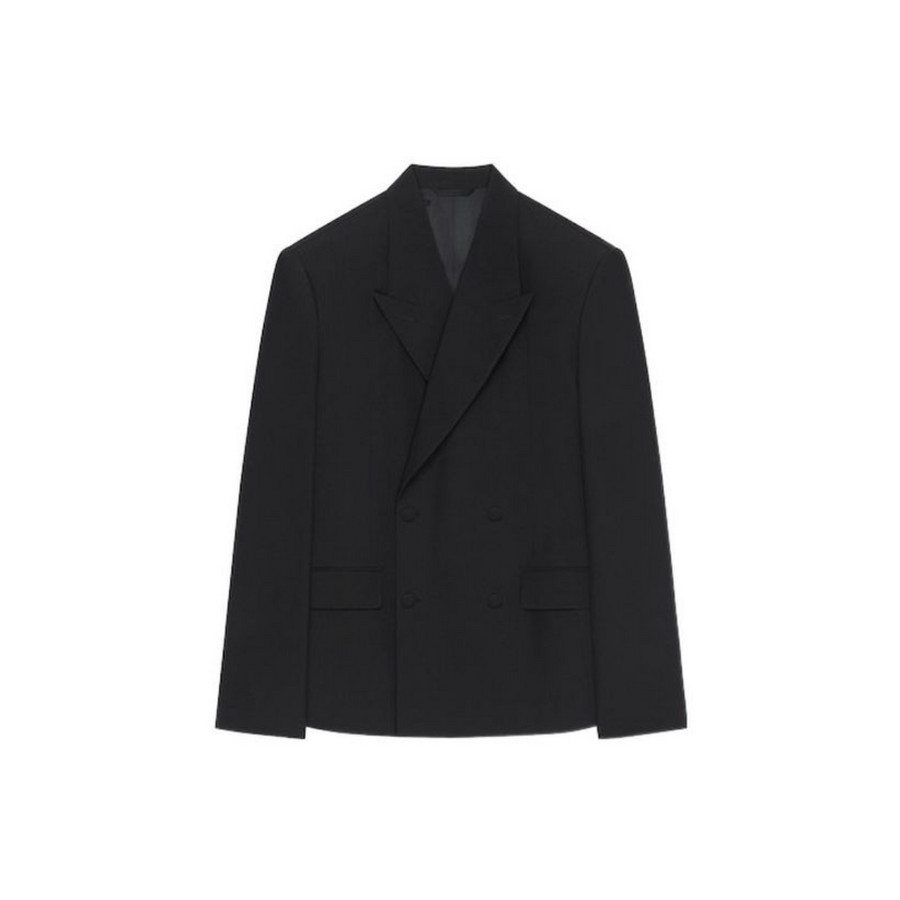 Givenchy Peak Lapel Double Breasted Jacket Black