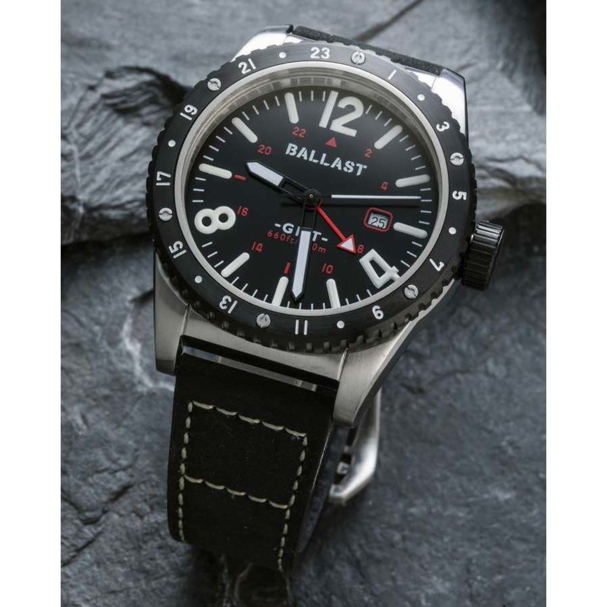 Ballast Amphion GMT Black Dial Mens Watch BL314902
