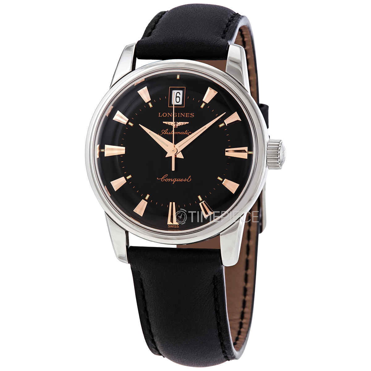 Longines Conquest Heritage Automatic Black Dial Men's Watch - L1