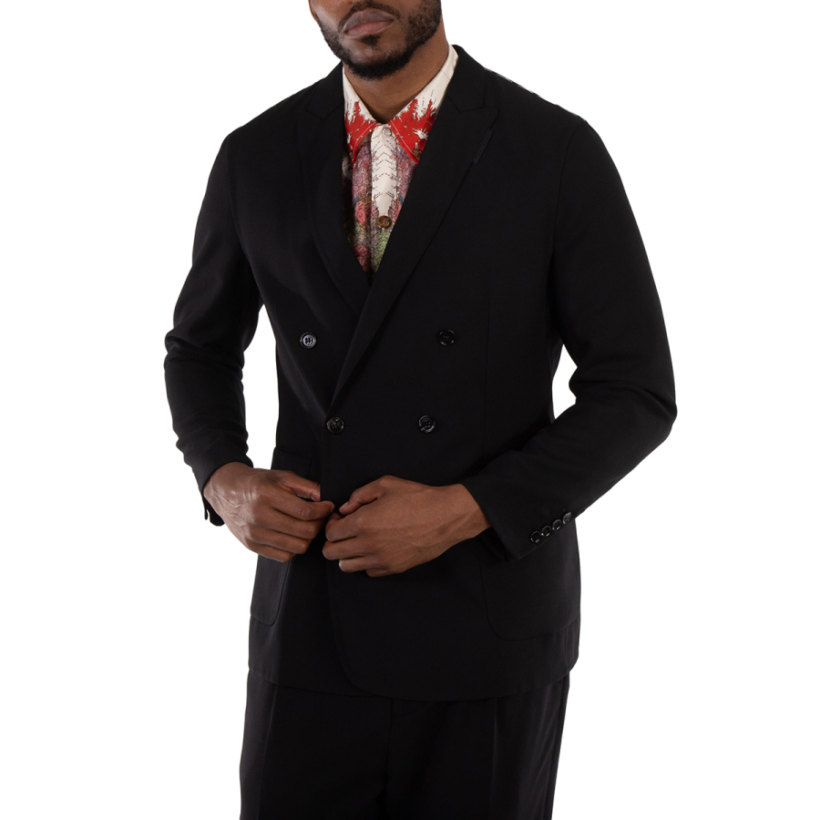 Burberry Black Sloane Double Breasted Blazer