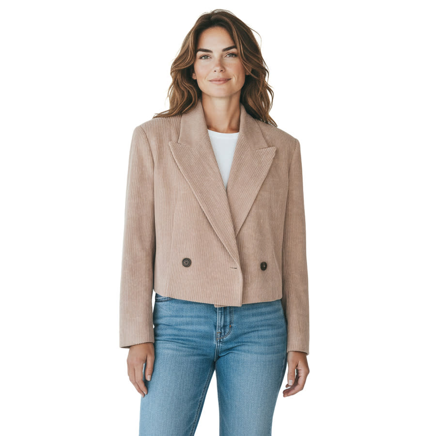 Brunello Cucinelli Brown Corduroy Cropped Blazer