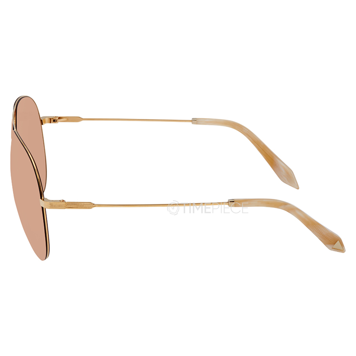 Victoria Beckham 18K Gold Mirror Aviator Sunglasses - Gold/Gold